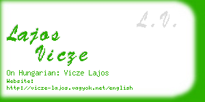 lajos vicze business card